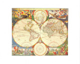 Orbis Terrarum Nova IV Affiches par Nicolao Visscher