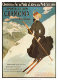 Sports d'Hiver Chamonix Poster by Abel Faivre
