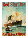 Red Star Line, Anvers to Canada Prints