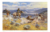 Loops and Swift Horses Are Surer Than He Poster by Charles Marion Russell