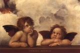 Raphael - Detail of the Sistine Madonna, c.1514 - Reprodüksiyon Raphael - Detail of the Sistine Madonna, c.1514 - Reprodüksiyon