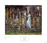 Hollyhocks Prints by Frederick Carl Frieseke