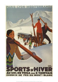 Sports D'hiver Poster autor Roger Broders