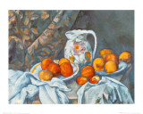 Natura Morta Con Tenda Kunst von Paul Cézanne