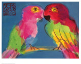 Two Parrots Poster by Walasse Ting Two Parrots Poster by Walasse Ting