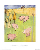Pigs Print by Lindsay Kelsall