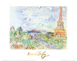 La Tour Eiffel, c.1935 Art by Raoul Dufy