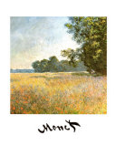 Le champ d'avoine aux coquelicots Affiches par Claude Monet