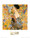 Frau mit Fächer Kunstdrucke von Gustav Klimt
