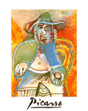 Vieil Homme Assis Mougins 1970 Affiches par Pablo Picasso