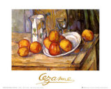Kettle Glass and Plate with Fruit Prints by Paul Cézanne