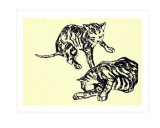 Zwei Katzen (detail), c.1908 Serigraph by Franz Marc
