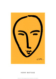 Visage Sur Fond Jaune Silketrykk av Henri Matisse Visage Sur Fond Jaune Silketrykk av Henri Matisse