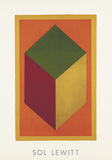 Cube (orange), 1991 Serigrafía por Sol Lewitt Cube (orange), 1991 Serigrafía por Sol Lewitt