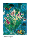 Nature morte aux fleurs Poster par Marc Chagall