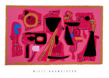 Roter Fries, c.1954 Kunstdrucke von Willi Baumeister