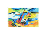 Fischerboote Posters by Karl Schmidt-Rottluff