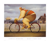 Mary's New Bike Posters van Lowell Herrero Mary's New Bike Posters van Lowell Herrero