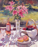 Pink Flowers Prints by Edward Noott