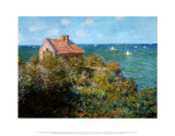 Fisherman's Cottage on the Cliffs at Var Posters by Claude Monet