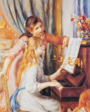 Au piano Affiches par Pierre-Auguste Renoir