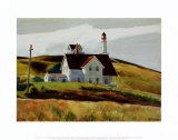 Hill and Houses Cape Elizabeth Maine Posters av Edward Hopper