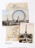 Paris, Eiffel Tower Posters by Susanna England