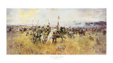 Lewis & Clark Meeting the Flatheads Pósters por Charles Marion Russell