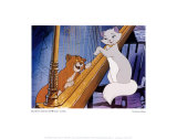 Duchesse spielt für O'Malley auf der Harfe – ©Disney Kunstdrucke