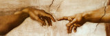 Adams skapelse, ca 1510 (detalj) Affischer av Michelangelo Buonarroti Adams skapelse, ca 1510 (detalj) Affischer av Michelangelo Buonarroti