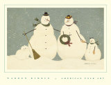 Schneefamilie Poster von Warren Kimble