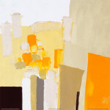 Florales jaunes et blanches Affiche par Christian Choisy