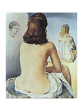 My Naked Wife Watching Her Body Affiches par Salvador Dalí