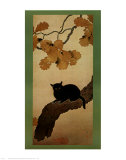 Black Cat Poster von Shunso Hishida