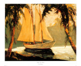 Barco de vela, Santa Bárbara Lámina por Frederick Pawla Barco de vela, Santa Bárbara Lámina por Frederick Pawla