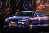 Nissan Skyline GT-R Kunstdruck
