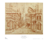 Roman Perspective Poster van Baldassare Peruzzi