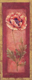 Coquelicot sur porte rouge Posters par Pamela Gladding
