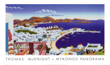 Panorama de Mikonos Lámina por Thomas Mcknight