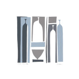 Silhouette, French Navy Serigraph by Denise Duplock Silhouette, French Navy Serigraph by Denise Duplock