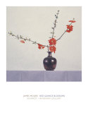 Red Quince Blossoms Prints by James Moore