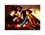 The Cardsharps Poster by Caravaggio 
