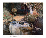 The Luncheon: Monet's Garden at Argenteuil Posters by Claude Monet
