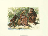 Family of Monkeys II Posters by Friedrich Specht