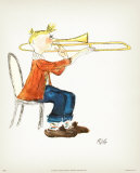 Trombone Prints by Rivka 
