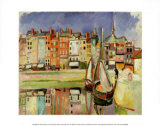 Alte Häuser am Hafen Honfleur, 1906 Kunstdrucke von Raoul Dufy