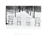 Neige aux Jardins des Tuileries, Paris Poster by Martine Franck