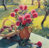 Red Flowers Prints by Edward Noott