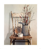 Watering Can On Chair Prints by Cecile Baird