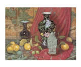 Lemons with Black Vase Prints by Francie Botke